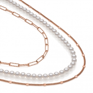 Collana in Argento con perle di cristallo